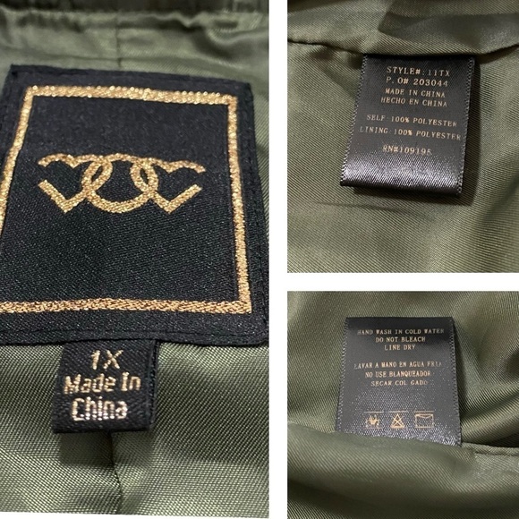 Lightweight Camo Nylon Bomber Jacket Woman Size 1X - Picture 11 of 15